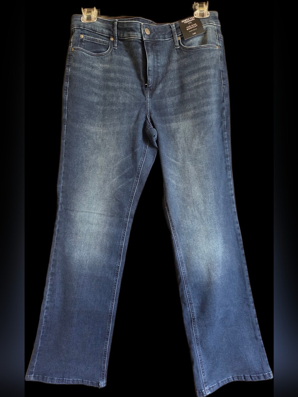 Women's Simply Vera Wang Blue Denim Bootcut Mid Rise Jeans - NWT!